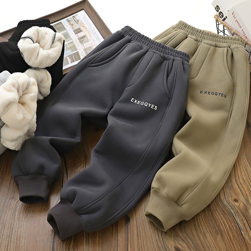 男童加厚羊羔绒运动裤2024冬季中大童加绒百搭卫裤儿童保暖大棉裤,童装/婴儿装/亲子装,裤子,淘宝优惠券,粉丝福利购,淘宝优惠卷