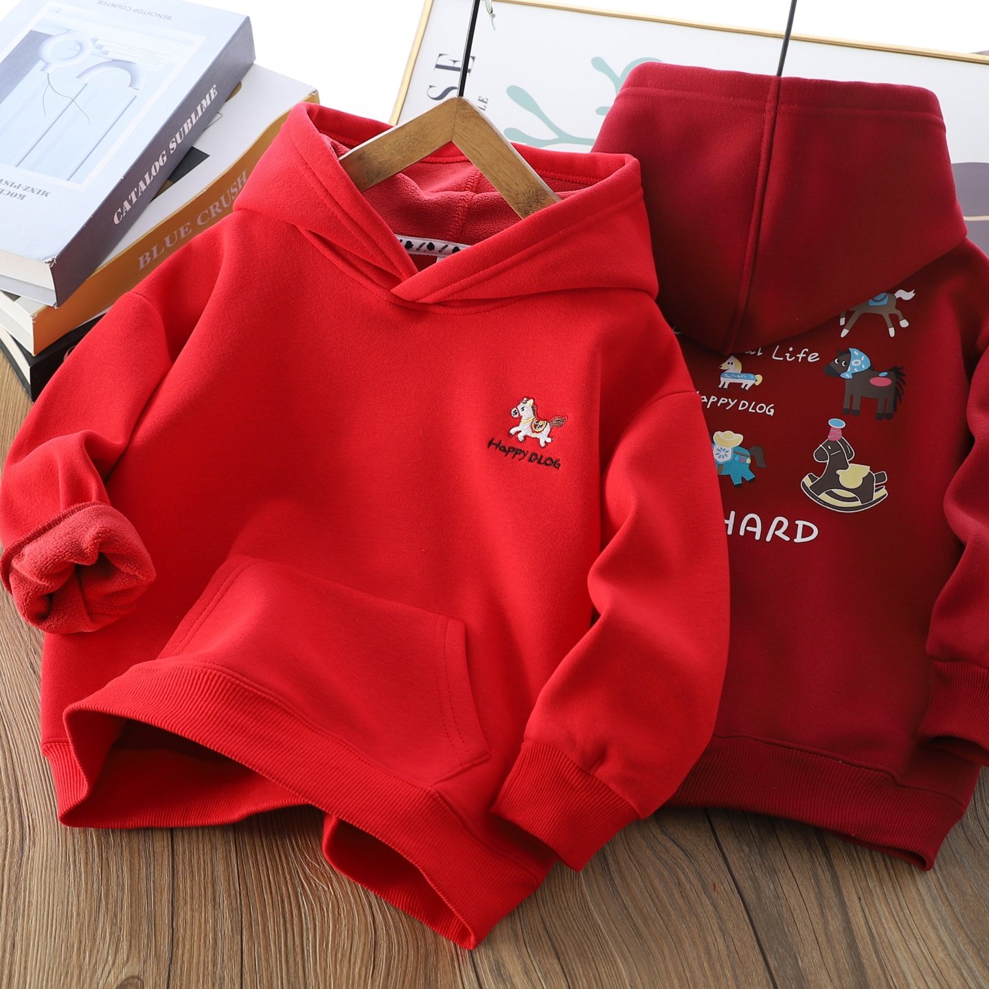 新年装男童加绒卫衣2026马年儿童一体绒保暖上衣中大童加厚拜年服,童装/婴儿装/亲子装,卫衣/绒衫,淘宝优惠券,粉丝福利购,淘宝优惠卷