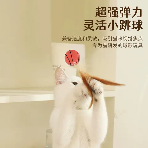 鸡毛弹力球玩具网红羽毛新款跨境