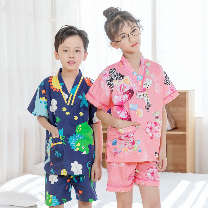 新疆包邮高档儿童汗蒸服女100%纯棉宝宝浴服小童大童男童女童小孩