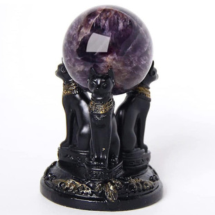 Bastet Cat Goddess Statues巴斯特猫女神雕像水晶球展示支架摆件