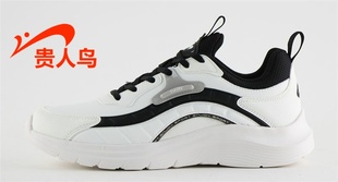 运动休闲皮面防水耐磨男跑步鞋 贵人鸟男鞋 新款 2022秋季 P23G05 正品