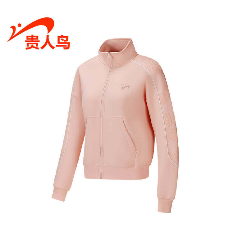 贵人鸟外套女装正品2023春新款运动休闲立领针织运动服装1031N58