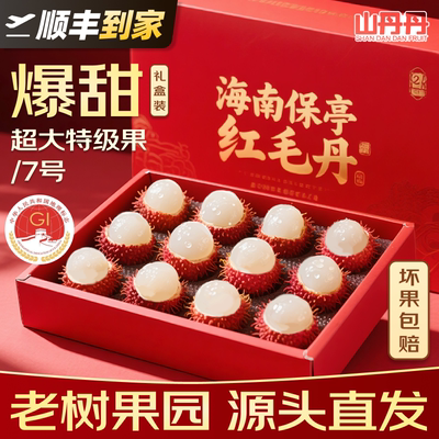 顺丰包邮海南保亭7号红毛丹礼盒