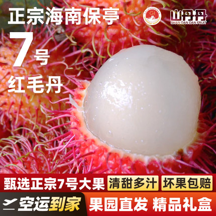 海南保亭7号红毛丹新鲜水果毛荔枝孕妇水果礼盒果园直发空运包邮