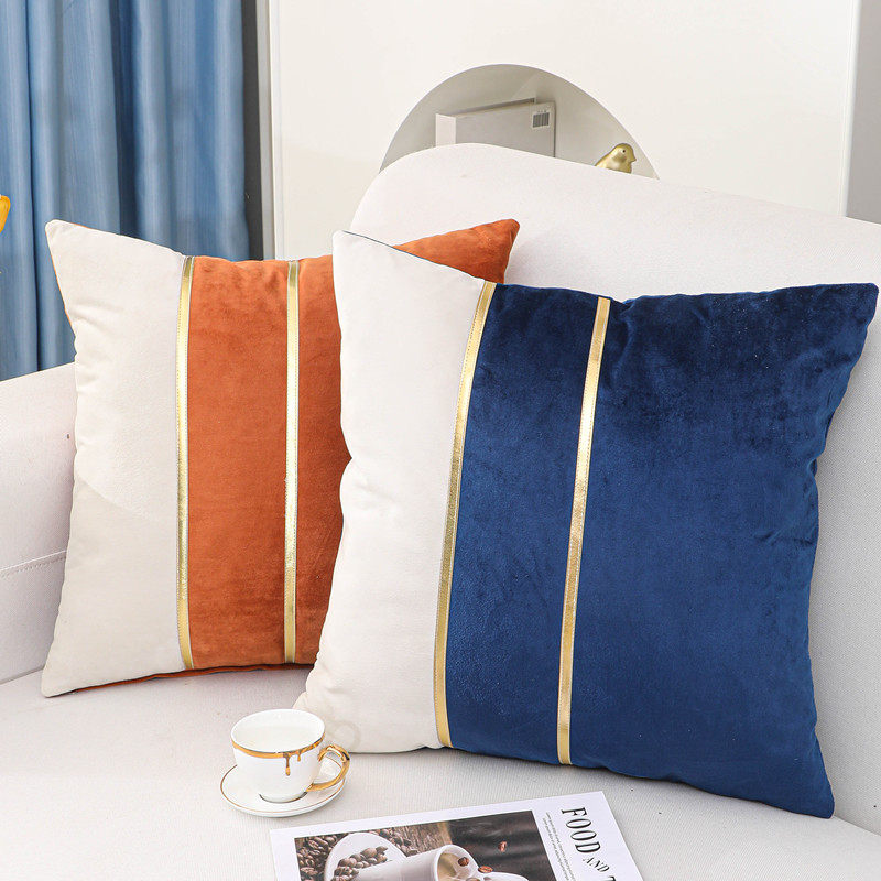 轻奢纯色客厅沙发抱枕靠枕简约靠垫腰枕抱枕套不含芯床头上大靠背