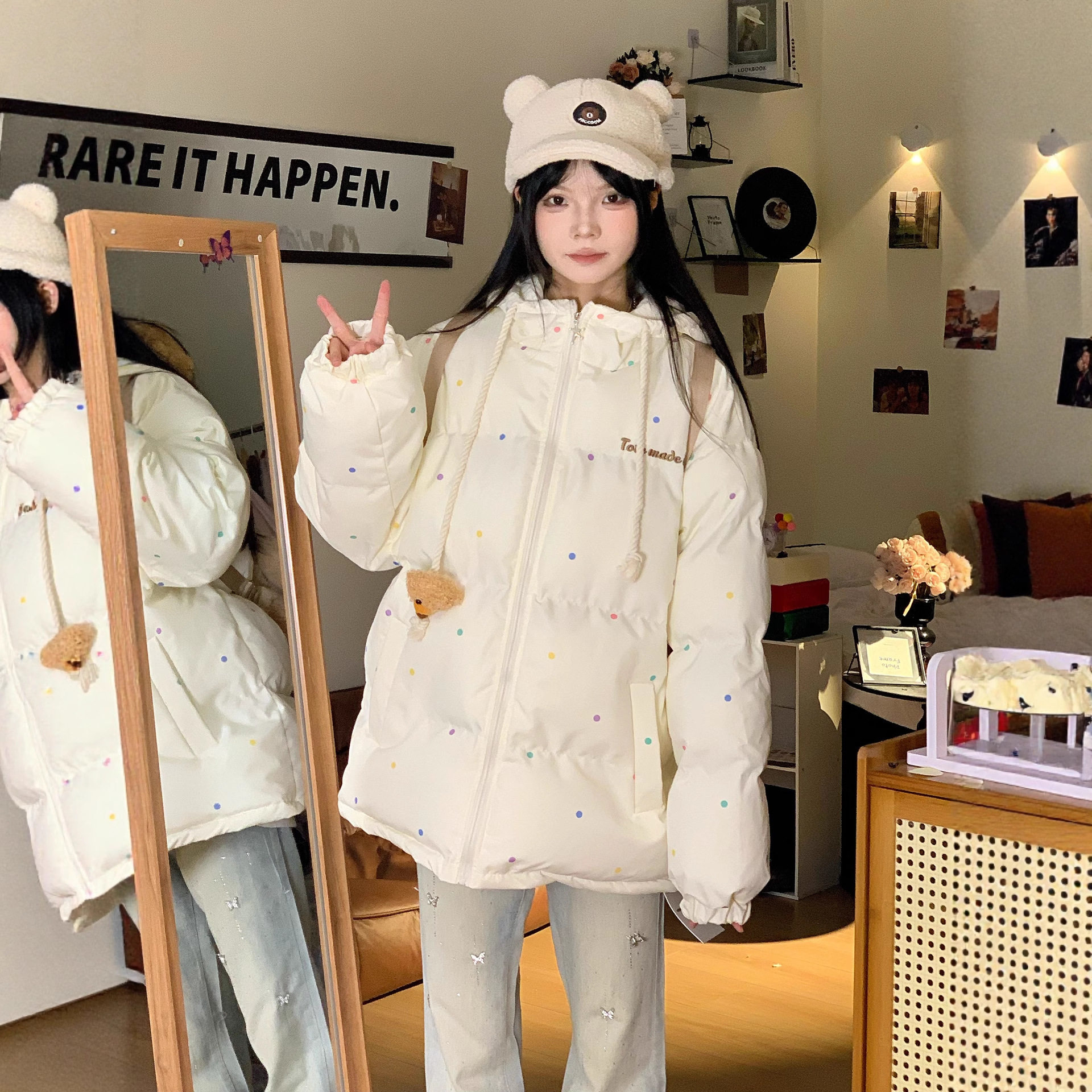 少女大童羽绒服冬季小个子洋气韩版初高中学生加厚面包服棉衣外套