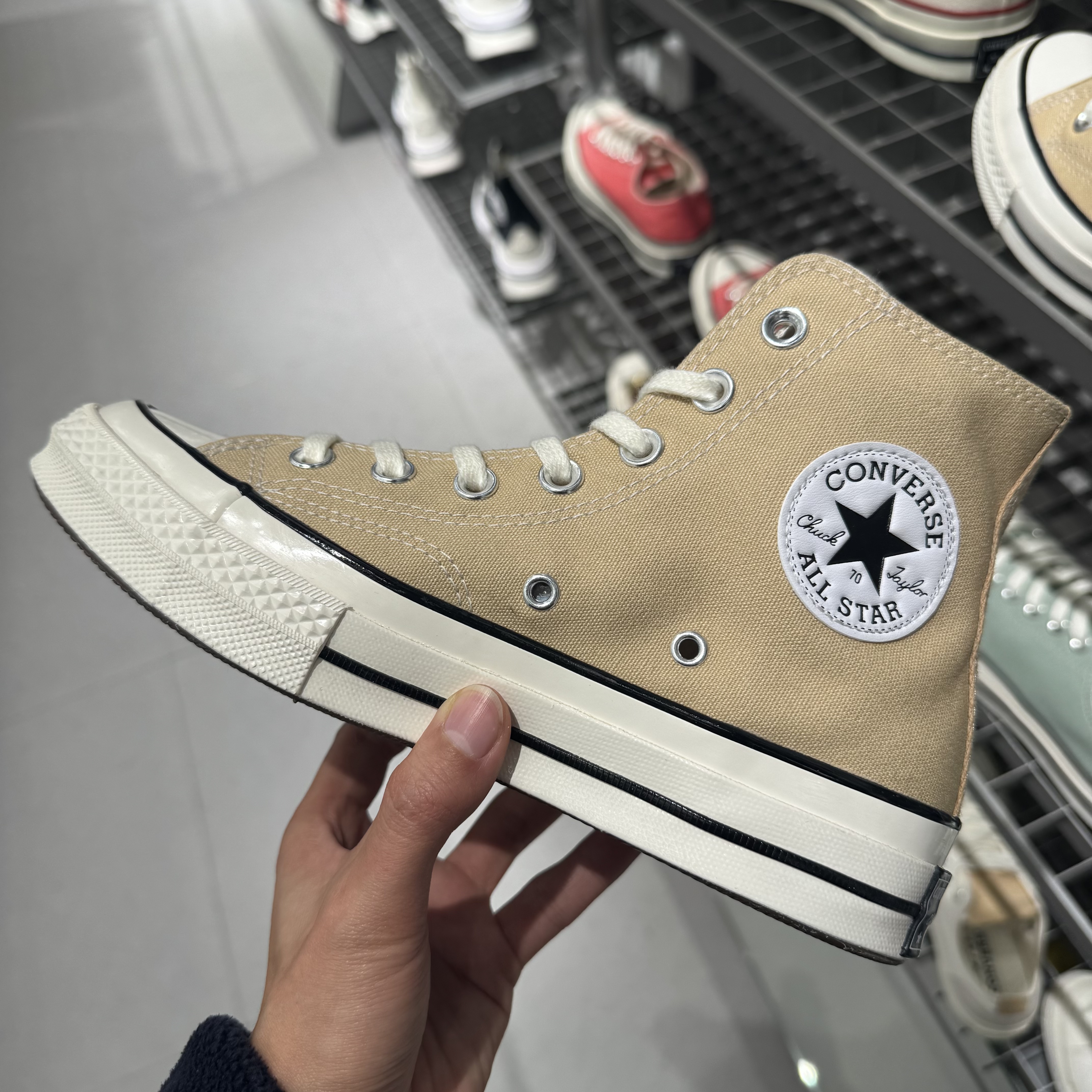 Converse/匡威浅卡其新款1970s高帮情侣帆布鞋A15969CA15974C