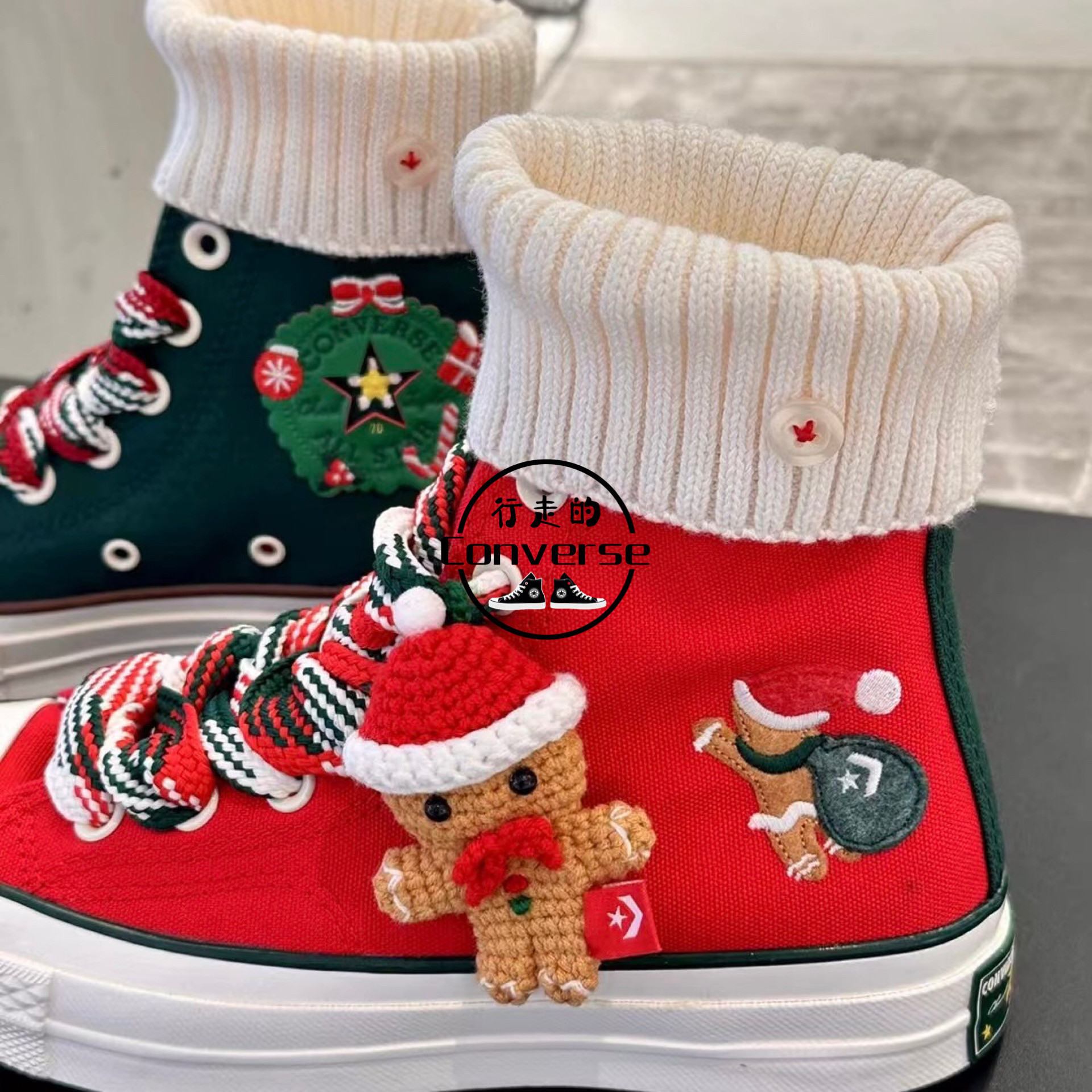 匡威Converse1970s圣诞限定红色绿色高帮帆布鞋A12454C A12455C图片