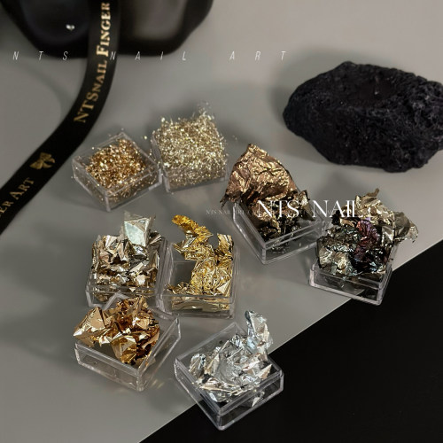 NTS.nail超薄金箔银箔美甲饰品