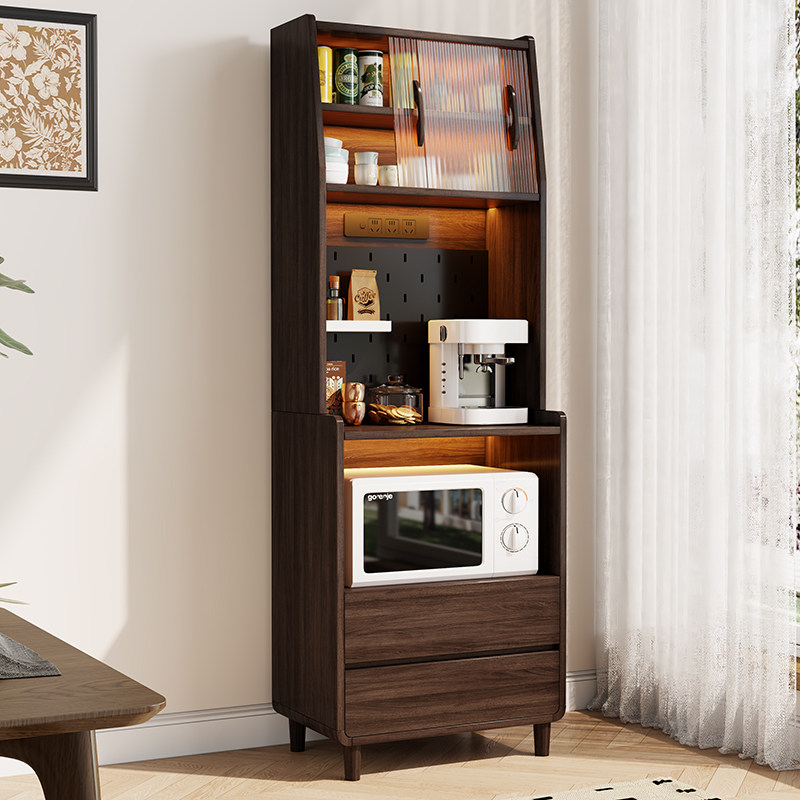 带插座实木餐边柜咖啡柜小户型一体靠墙储物柜置物柜窄型茶水柜,住宅家具,餐边柜,淘宝优惠券,粉丝福利购,淘宝优惠卷