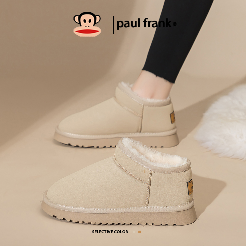 大嘴猴厚底雪地靴女款棉鞋保暖冬