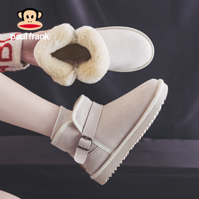 大嘴猴冬季加绒加厚雪地靴女鞋