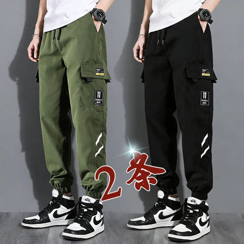工装裤男潮牌宽松束脚工作裤