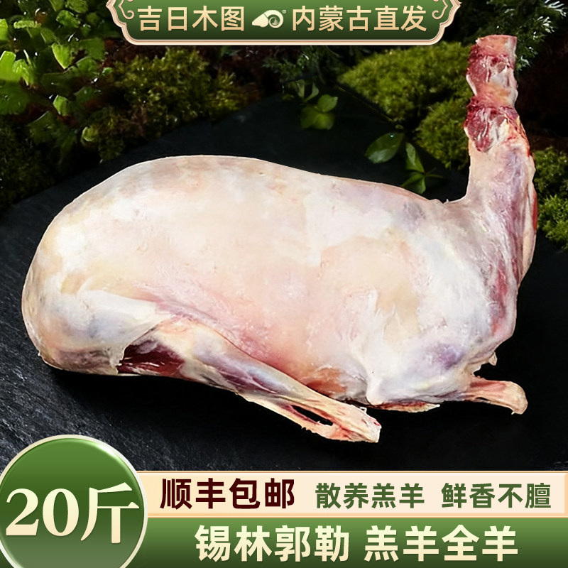整只20斤 烤全羊羊肉新鲜现杀内蒙古羊排羊腿可带皮商用过年送礼