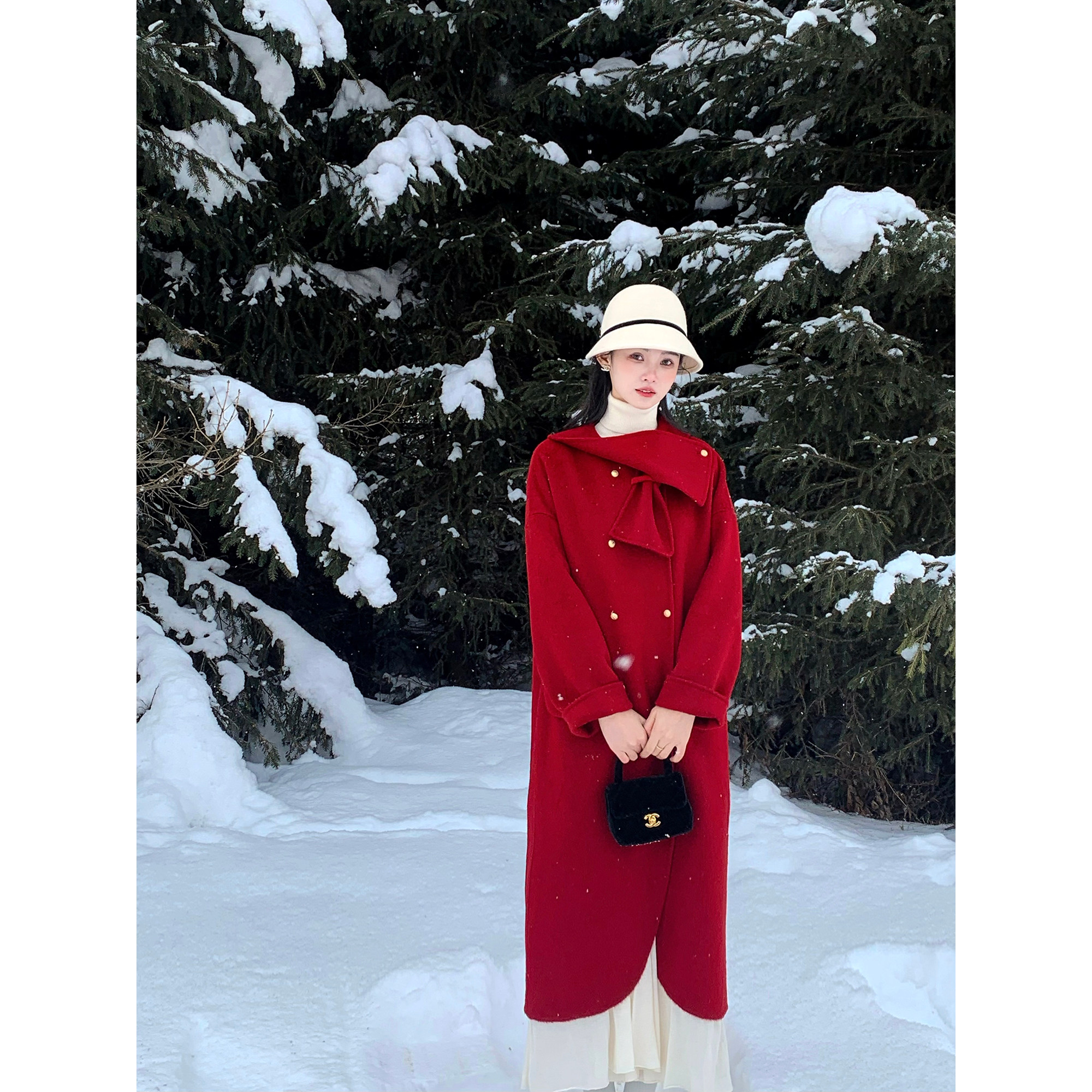 桃可了《霜序月》 不换 双面呢大衣中长款毛呢外套,女装/女士精品,毛呢外套,淘宝优惠券,粉丝福利购,淘宝优惠卷