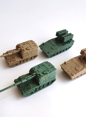 4D正版1/144中国PLZ05榴弹炮红箭10导弹车简拼装模型成品塑料玩具