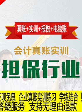 金融担保行业真账实操教程老会计教会计实务做账纳税申报课程实训