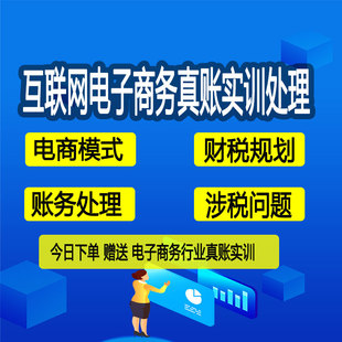 互联网电商企业入门到精通电子商务做账全盘账纳税申报实操练习