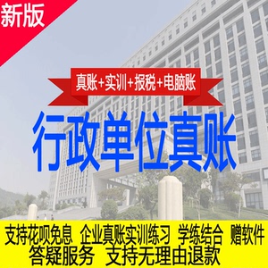 行政事业单位真账实操教程会计实务做账纳税申报政府会计全盘账