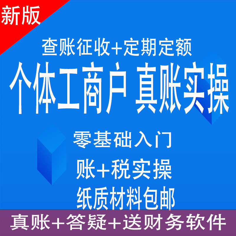 个体工商户查账征收做账报税纳税申报入门学习答疑服务代理做账
