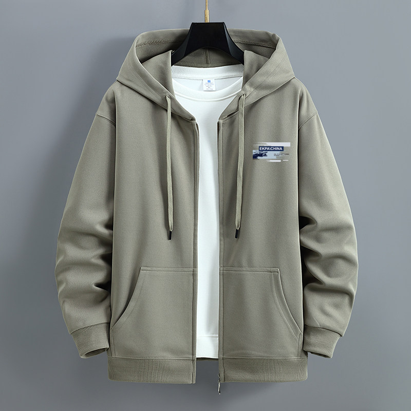 秋冬季开衫卫衣男士潮牌连帽青少年学生上衣服宽松运动拉链外套