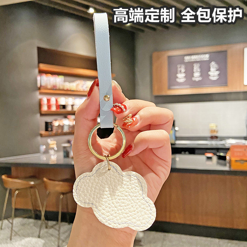 汽车卡通钥匙扣牛皮简约皮带扣可爱车用钥匙吊饰挂饰配件女神男士
