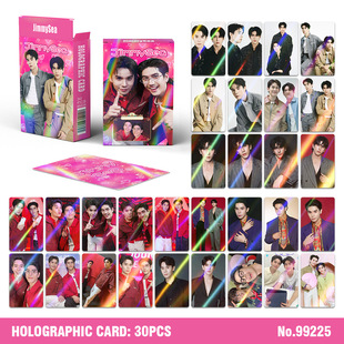 新30张镭射卡泰星JimmySea闪卡自印明星照片卡三寸LOMO卡全息卡
