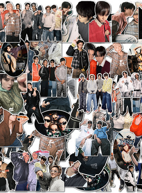 55张kpop朴宰范男团LNGSHOT贴纸吴律柳烈宇真路易不干胶贴纸got7