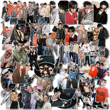 55张kpop朴宰范男团LNGSHOT贴纸吴律柳烈宇真路易不干胶贴纸got7