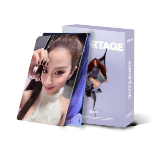 现货55张jisoo首张迷你专辑AMORTAGE card金智秀周边自制ins LOMO