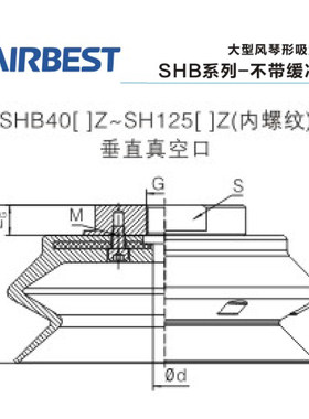 AIRBEST阿尔贝斯/大型/重型/真空吸盘SHB63/80/NZ/SZ-M16/F10/F12