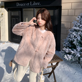 新品皮毛一体外套2D118-6183-P225-K338，女装短外套，2D118