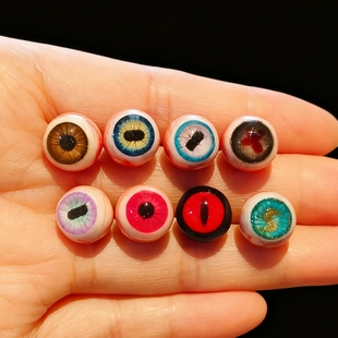 10mm小号眼珠 眼球耳坠耳钉耳夹 礼物哥特暗黑风