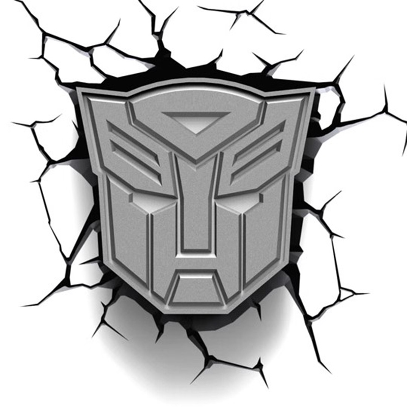 造梦师孩之宝变形金刚4汽车人博派标志3d创意壁灯小夜灯男礼物品