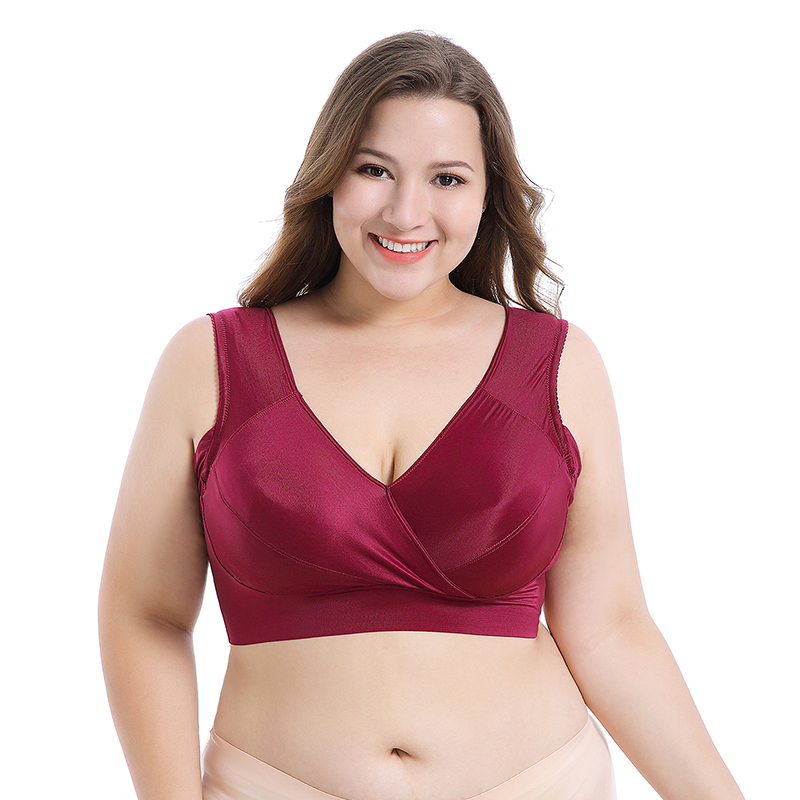 外贸胖mm聚拢文胸无钢圈运动