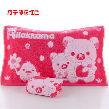 中号枕巾纯棉一对装正品棉纱布柔软吸汗加厚卡通儿童小枕巾45*65