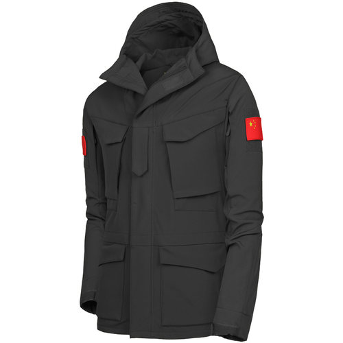 男加绒冬季长款战地迷彩服防风衣