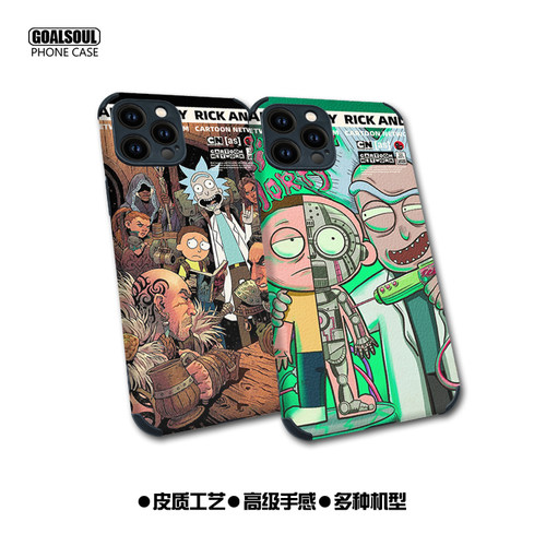 瑞克和莫蒂小羊皮纹美式潮牌