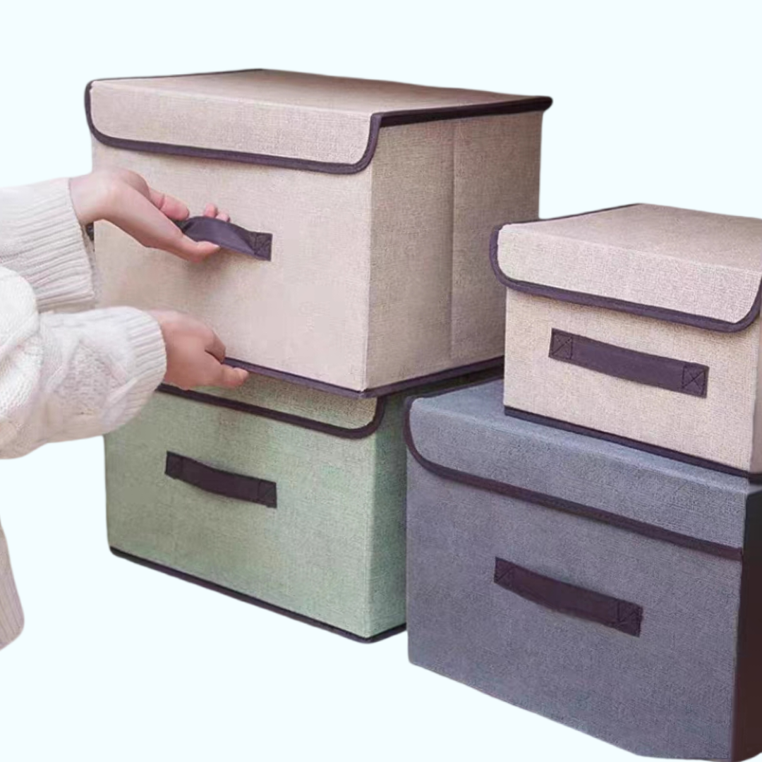 衣服收纳箱布艺家用折叠 整理盒可折叠布艺百纳储物筐