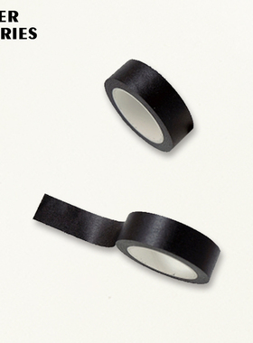 4ES |性冷淡风极简风手账卡片装饰黑色胶带 无痕不干胶