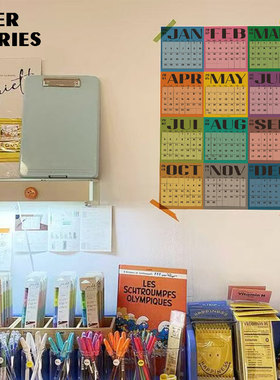 4ES |新奇趣时间 2026年日历挂历油画彩色纸质艺术海报儿童房装饰