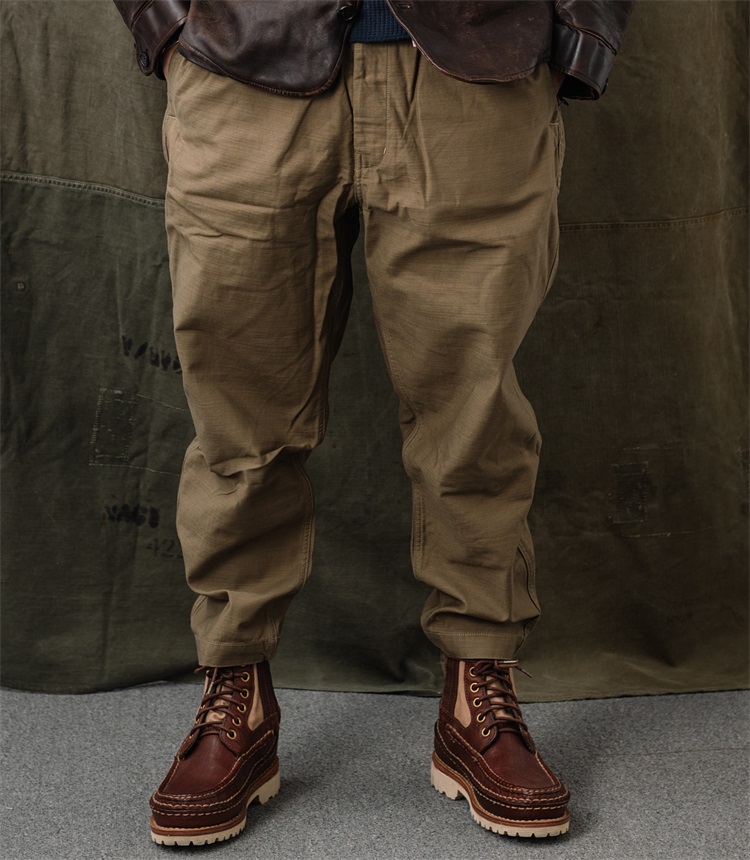 九分微锥宽松复古工装裤