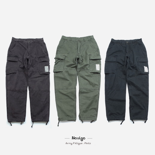 日本面料!谷物落色 ARMY FATIGUE.PANTS14 CARGO复刻修身工装裤-封面