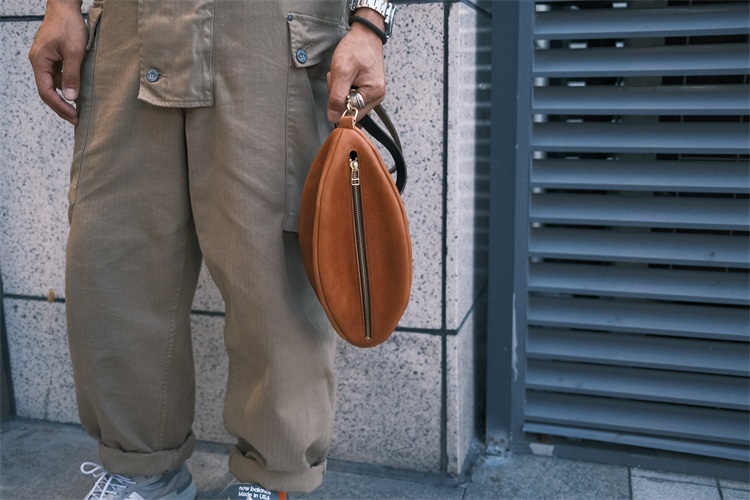 hdk(海觉) horween essex 全植鞣牛皮橄榄球包 天神款挎包