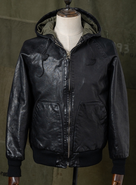 HDK(海觉）7号全植鞣全粒面水洗透染牛皮卫衣 修身型