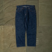 型 HDK 脱浆原色牛 古朴绒感 INDIGO赤耳9分裤 海觉 15R重磅15OZ