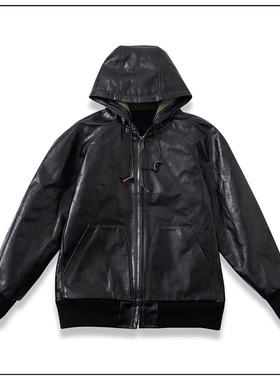 HDK（海觉）HORWEEN UTICA 全植鞣超软马皮拉链卫衣HODD 宽松版型