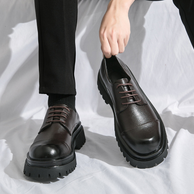 英伦风内增高男士新款潮流皮鞋
