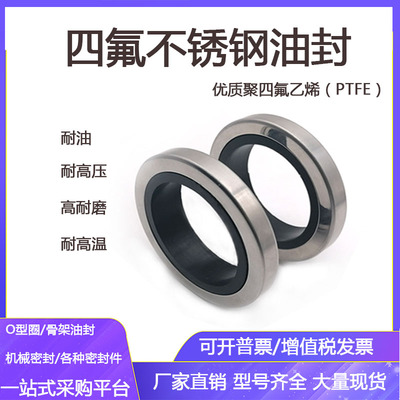304不锈钢四氟铁氟龙油封PTFE105*120/124/125/133.5/135*7/10/12